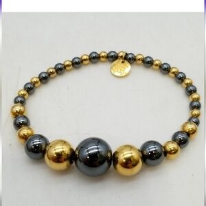 Rustic Cuff Metallic Gold and Silver Bracelet EUC